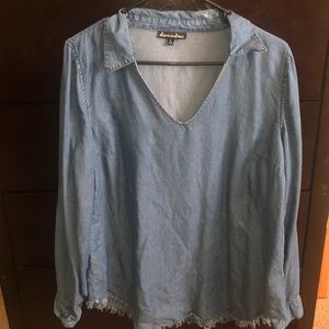 Alison Andrews denim like top
